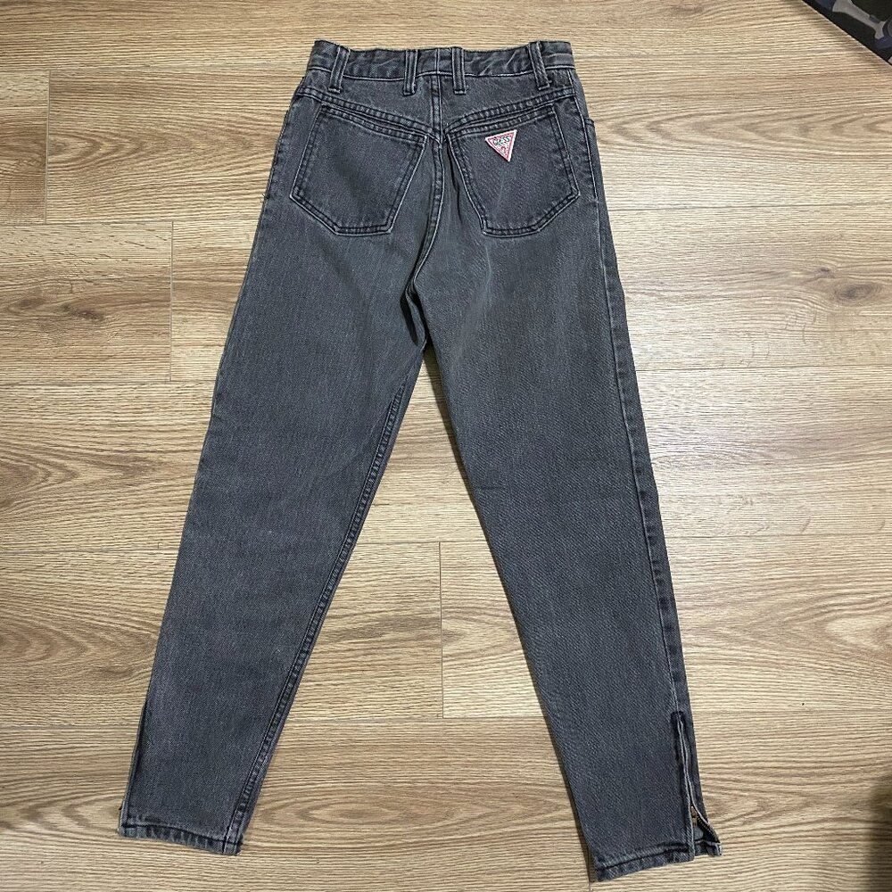 Vintage 80's Guess Jeans Faded Black Size 28